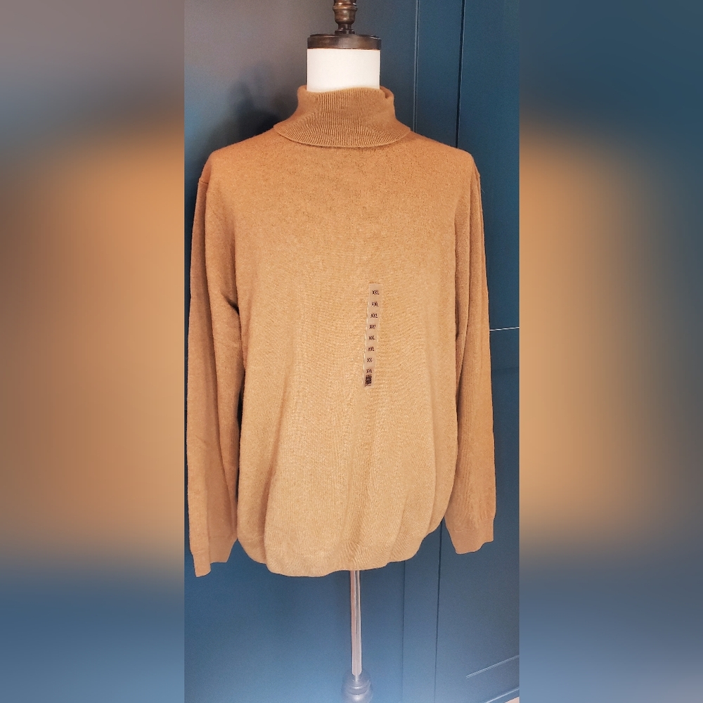 Piombo Camel Turtleneck Sweater